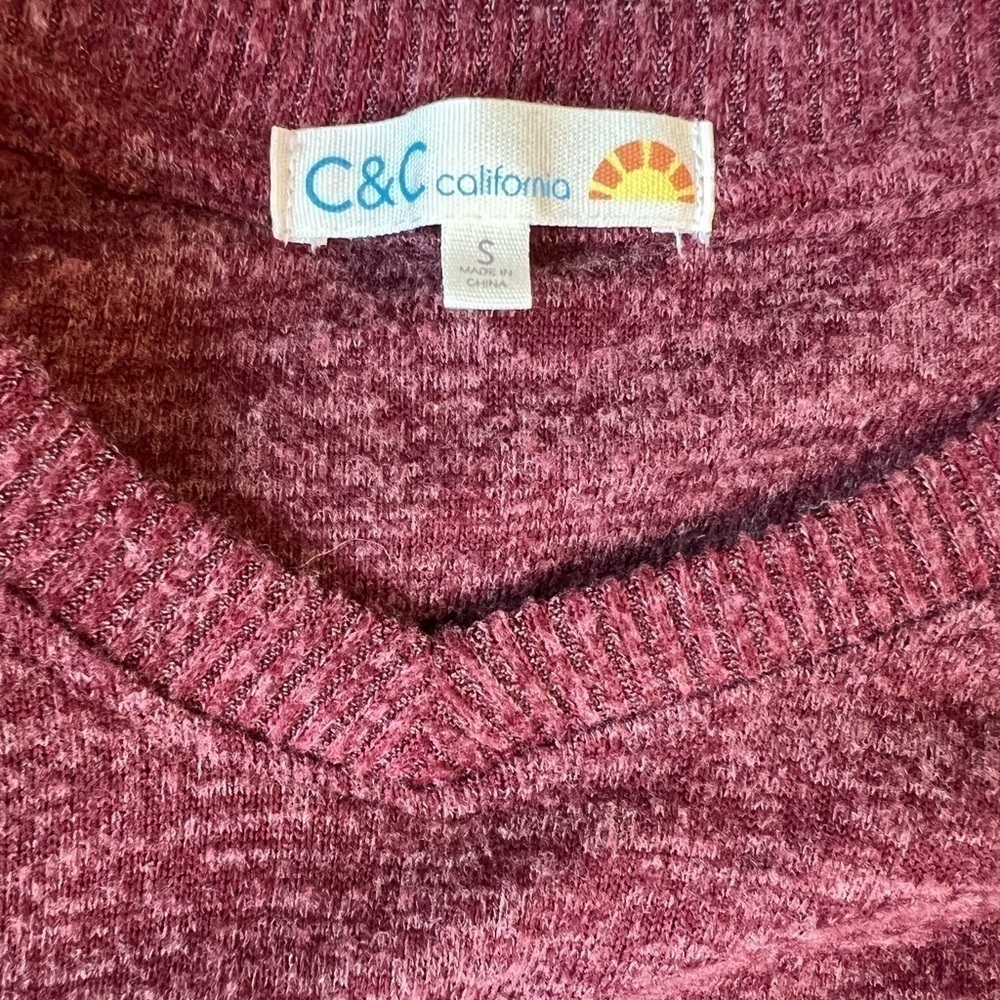 C&c‎ California Women’s Maroon Top Size Small - Picture 4 of 4